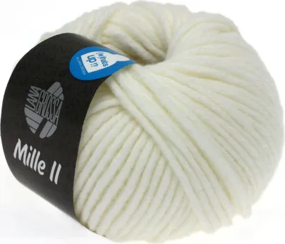 Produktbild von Lana Grossa MILLE II 50 g strapazierfähiges Mischgarn mit Wolle 55 m Farbe 075 - Weiß