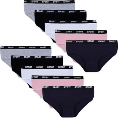 Produktbild von 10 Mädchen Kinder Slips Baumwolle Unterhosen - Sport