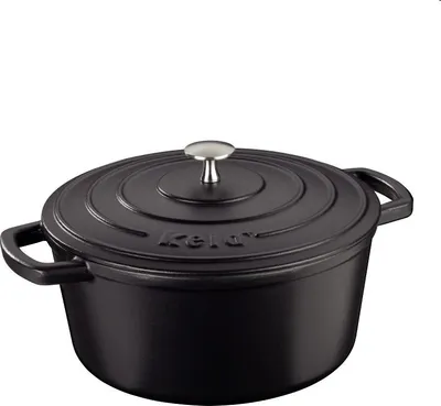 Produktbild von Kela Bräter 26 cm rund 4,6 Liter  Calido Gusseisen schwarz 12472