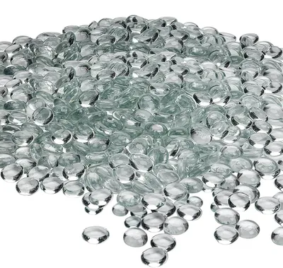 Produktbild von Glassteine klar 1800g 400 Stück 17-20mm rund für Aquarium, Deko, Vasen