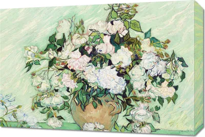 Obrázok produktu pre Obraz 60 x 40 cm  Váza s ružami, Van Gogh Vintage do obývacej izby