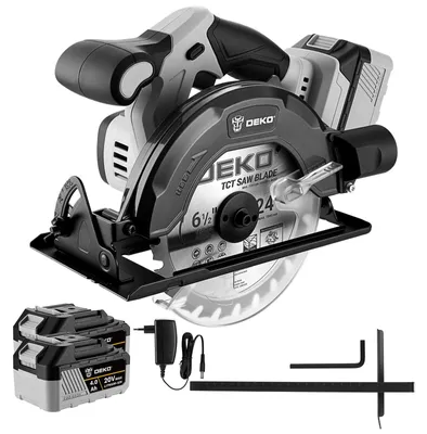 Akku-Handkreissäge 20 V, 4500 U/min, Sägeblatt Ø 165 mm, 2×4,0 Ah Akku