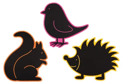 Produktbild von Eduplay Outdoor-Tafeltiere Set - Eichhörnchen, Vogel, Igel - Lernspielzeug