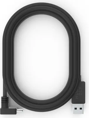 Immagine prodotto di Huddly - Cavo USB - Da USB tipo A (M) a 24 pin USB-C (M) angolato - USB 3.1 Gen 1 - 5 m - Nero