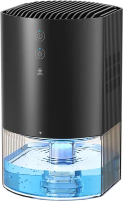 Productafbeelding van Luchtontvochtiger 990 ml, stille kleine luchtontvochtiger voor de slaapkamer met 7-kleurenlicht, automatische uitschakeling, ontdooibeveiliging