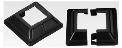 Produktbild von Pfostenverkleidung, 2 Stück 32x32mm Kunststoff-Spalt-Stil Pfostenbasisabdeckung für Zaun, Treppengeländer, Veranda, 72x72mm (Gesamtgröße)