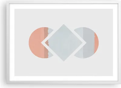 Produktbild von Gerahmtes Poster - Weißer Rahmen - Stück Geometrisch Diamant - 70x50 cm - Wand Bild - Wanddeko - Wandbilder - Kunstposter - Wandposter - Bilderrahmen - Bilder - Kunstdruck - P2WAA70x50-4690