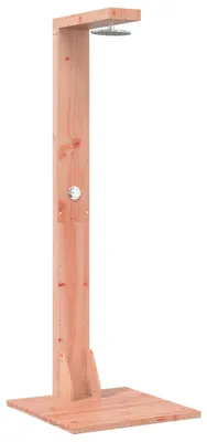 Image de Douche d'extérieur vidaXL 210 cm en bois massif de douglas et acier inoxydable naturel