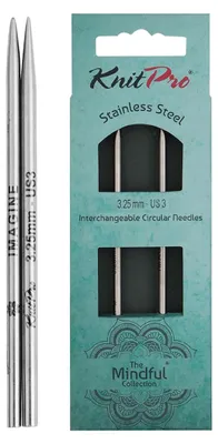 Verwisselbare Rundstricknadelspitzen 13 cm 3,25 mm Silber Edelstahl 1 Set