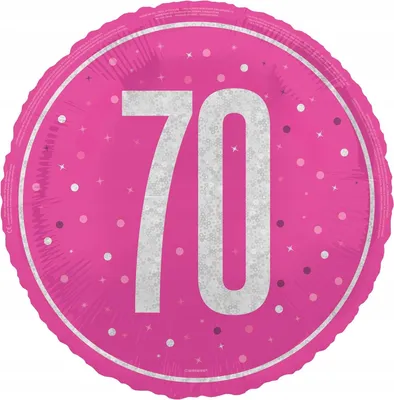 Produktbild von Rosa glänzender Folienballon zum 70. Geburtstag, Geschenk, Party-Dekoration, 45 cm