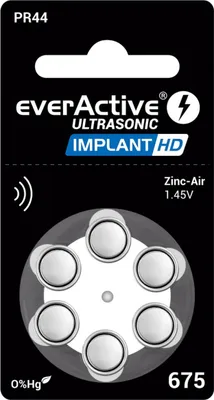 Zdjęcie produktu dla 6 x baterie do aparatów słuchowych everActive ULTRASONIC IMPLANT HD 675