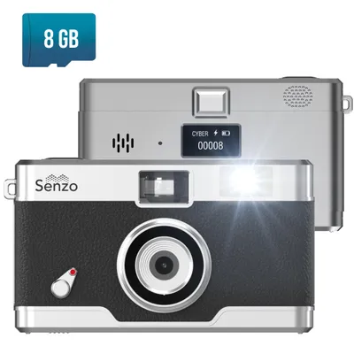 Productafbeelding van Senzo Digitale Camera - Schermvrije Retro Fotocamera - 13MP - 8 Ingebouwde Filters - 2500 Foto's - 8GB - Fototoestel