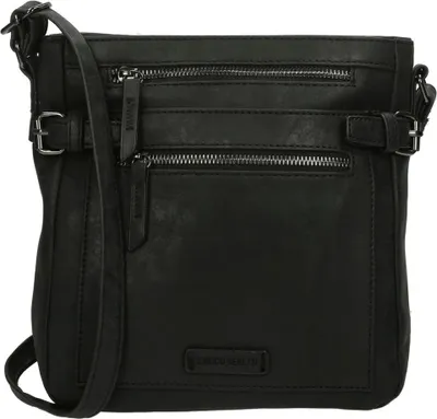 Produktbild von Große Damen Tasche Schultertasche Umhängetasche Crossover Bag Leder Optik Handtasche Schwarz