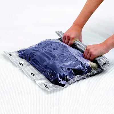 Produktbild von Domopak Vakuumbeutel 3er-Set, 40 x 50 cm, für Reisen, mit Reißverschluss
