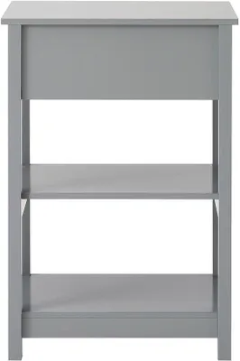 Produktbild von Multifunktionaler Beistelltisch, 45x69x30 cm - Mit Schublade und 2 Ablageflächen - Couchtisch und Nachttisch