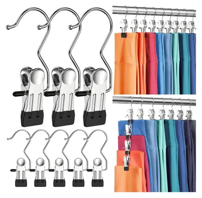 Produktbild von 10 Stück Hosenbügel mit Klammer, ideal zur Organisation von Leggings