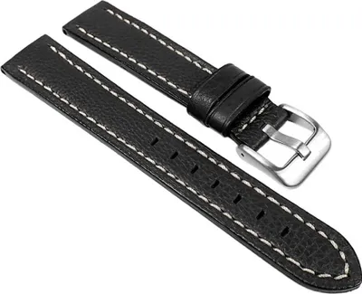 Produktbild von EULIT | Zeppelin Uhrenarmband | robustes Rindleder | schwarz 24366, Stegbreite:18mm