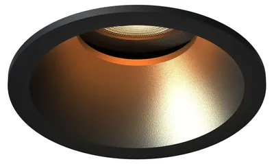 Produktbild von Ledvion LED Einbaustrahler Rund Schwarz GU10 Fassung 3W Warmweiss dimmbar