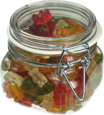 Immagine prodotto di barattolo PET da 450 ml trasparente, con chiusura a clip, 10 pezzi