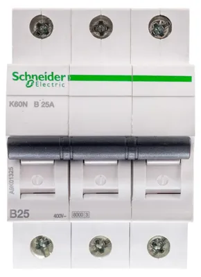 Zdjęcie produktu dla Schneider Electric A9K01325, Miniaturowy wyłącznik, Typu B, 6000 A, IP20