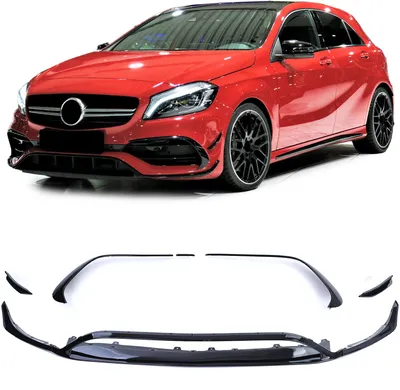 Produktbild von Frontspoiler Spoiler Lippe schwarz glänzend für Mercedes A-Klasse