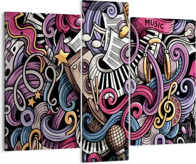 Produktbild von Bild auf Leinwand - Leinwandbild - Graffiti modern - 95x80cm - Wand Bild - Wanddeko - Wandbilder - Leinwanddruck - Bilder - Kunstdruck - Wanddekoration - Leinwand bilder - Wandkunst - CB95x80-4015