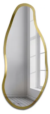 Zdjęcie produktu dla Alfaram Lustro organiczne BARYT w ramie czarnej MDF 50x129