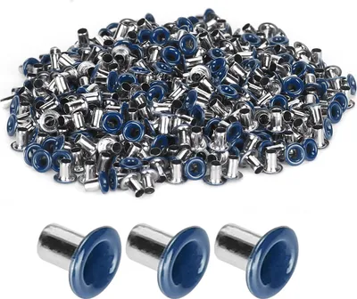 Produktbild von 500pcs Messing Ösen 2mm Innenloch Buntes Jungers Kit für Kleidungsschuhe Tasche Diy Craftsdark Blau