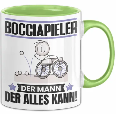 Produktbild von Bocciapieler Tasse Geschenk für Bocciapieler Der Mann Der Alles Kann Geschenkidee zum Geburtstag (Grün)