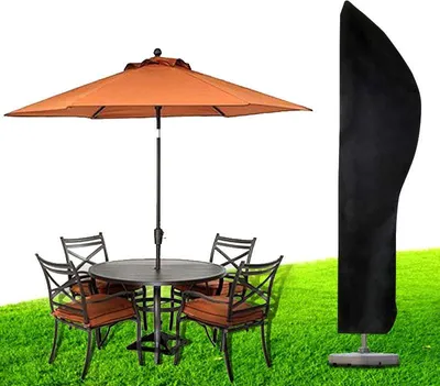 Produktbild von Bananenförmige Sonnenschirm Abdeckplane - 265x40x70x50cm, Wasserdicht & Staubdicht, Für Strandschirme