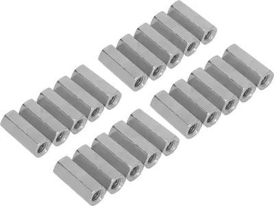 Obrázok produktu pre 20 ks šesťhranná spojovacia matica M6x1 L25mm z nehrdzavejúcej ocele so závitovými tyčami pre skrutky so svorníkmi Mechanické skrutky