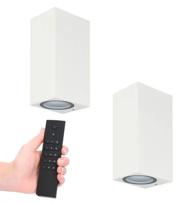 Image de HOFTRONIC - Applique murale Selma 8W 690lm 2700K GU10 IP65 Dimmable Blanc