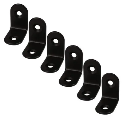 Produktbild von Winkelverbinder 25x25x16mm Edelstahl Schwarz 6 Stück