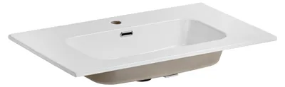 Zdjęcie produktu dla Umywalka Meblowa Ceramiczna 81X46 Cm Biały Połysk Prostokątna