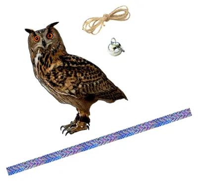Produktbild von Hängende Eulenfigur aus Metall mit Glocke zur Vogelabwehr für den Garten