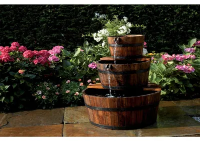 Immagine prodotto di Cascata da giardino Ubbink 3 botti in legno
