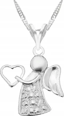 Produktbild von Silberne Halskette mit Engel, Schutzengel, SILBER 925