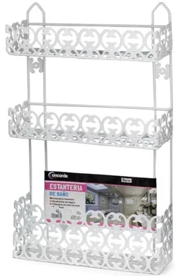 Produktbild von badregal - weis - Metall - 30x10x49 cm - 3-lagiges Duschregal