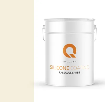 Produktbild von Silikonharz Fassadenfarbe | Aussenfarbe | Außen Wandfarbe | Hausfarbe | Außenfarbe | Wetterfest | Weiß-beige 10L