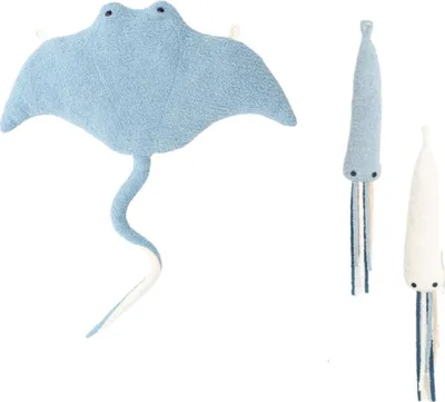 Zdjęcie produktu dla Crochetts Set z 3 Ozean-Kuscheltieren z weichem tkanwa 4030