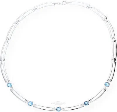Produktbild von JuwelmaLux Collier mit synth. Blautopas 925er Sterling Silber JL10-05-0949
