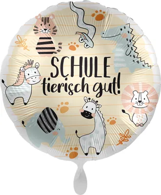 Produktbild von Einschulung Folienballon Tierisch gut 43cm