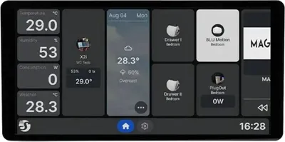 Image de Panneau tactile 6,95" Shelly Wall Display X2i avec capteur Wi-Fi 6 + relais 5A Noir