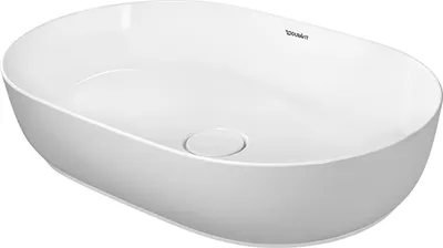 Produktbild von Duravit Aufsatzbecken LUV ohne Überlauf, Hahnlochbank, 600 x 400 mm, ohne Hahnloch weiß