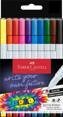 Produktbild von Faber-Castell Boldpen Grip 10 Stück Kartonetui
