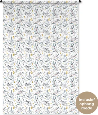 Produktbild von MuchoWow® Wandteppich Wandbehang Blumen - Pflanzen - Farben 120x180 cm Tapisserie Dekoration Wandtuch - Schlafzimmer - Dekorationen für das Haus