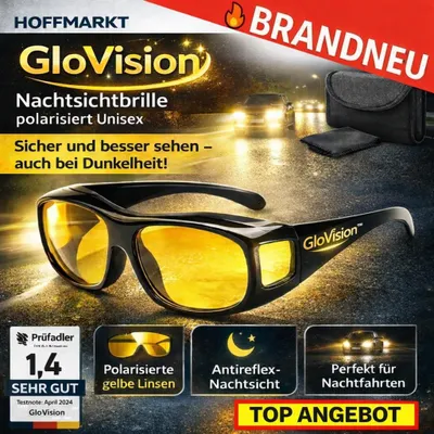 Produktbild von Hoffmarkt GloVision™ Nachtsichtbrille Nachtbrille Überbrille polarisiert Uni