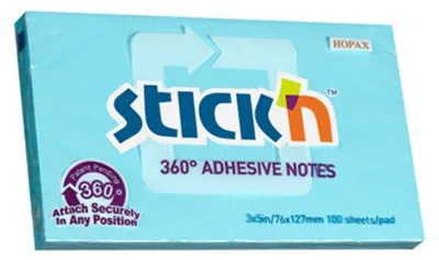 Zdjęcie produktu dla Notes samoprzylepny 127 x 76 mm niebieski 100 kartek