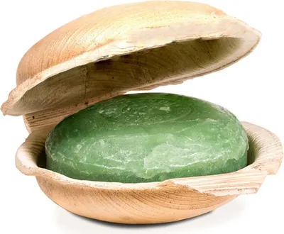 Produktbild von Holy Lama Vetiver Seife Rainforest im Palmblatt -- 100 g online bestellen