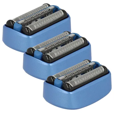 Produktbild von vhbw 3x Scherköpfe Ersatz für Braun 40B für Elektrorasierer, Schwarz Blau